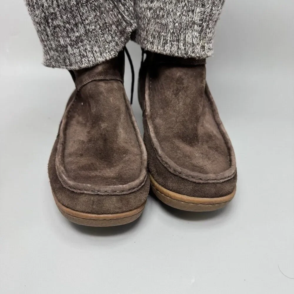 The North Face Alana Mid Knit Cuff Suede Winter Boots Size 7 Insulated